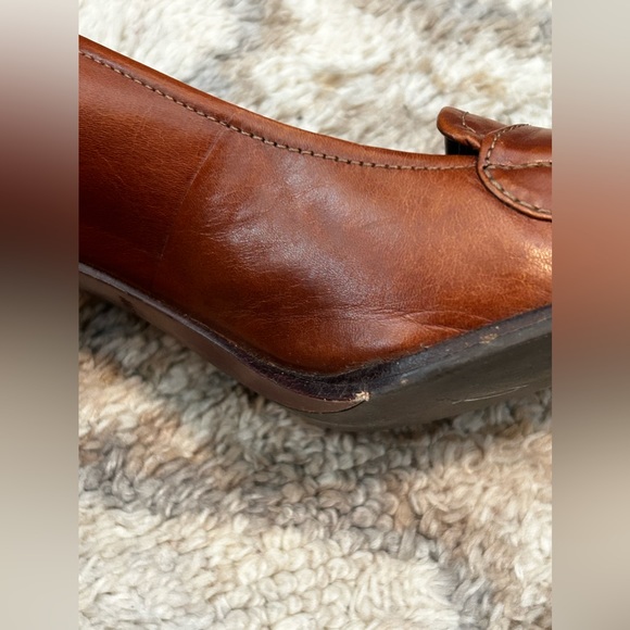 Vintage 80s Brown Antonio Melani leather heels sz 9 - Picture 7 of 7